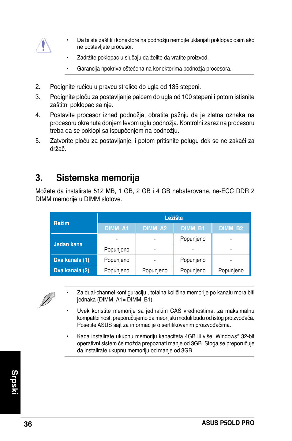 Srpski | Asus P5QLD PRO User Manual | Page 36 / 42