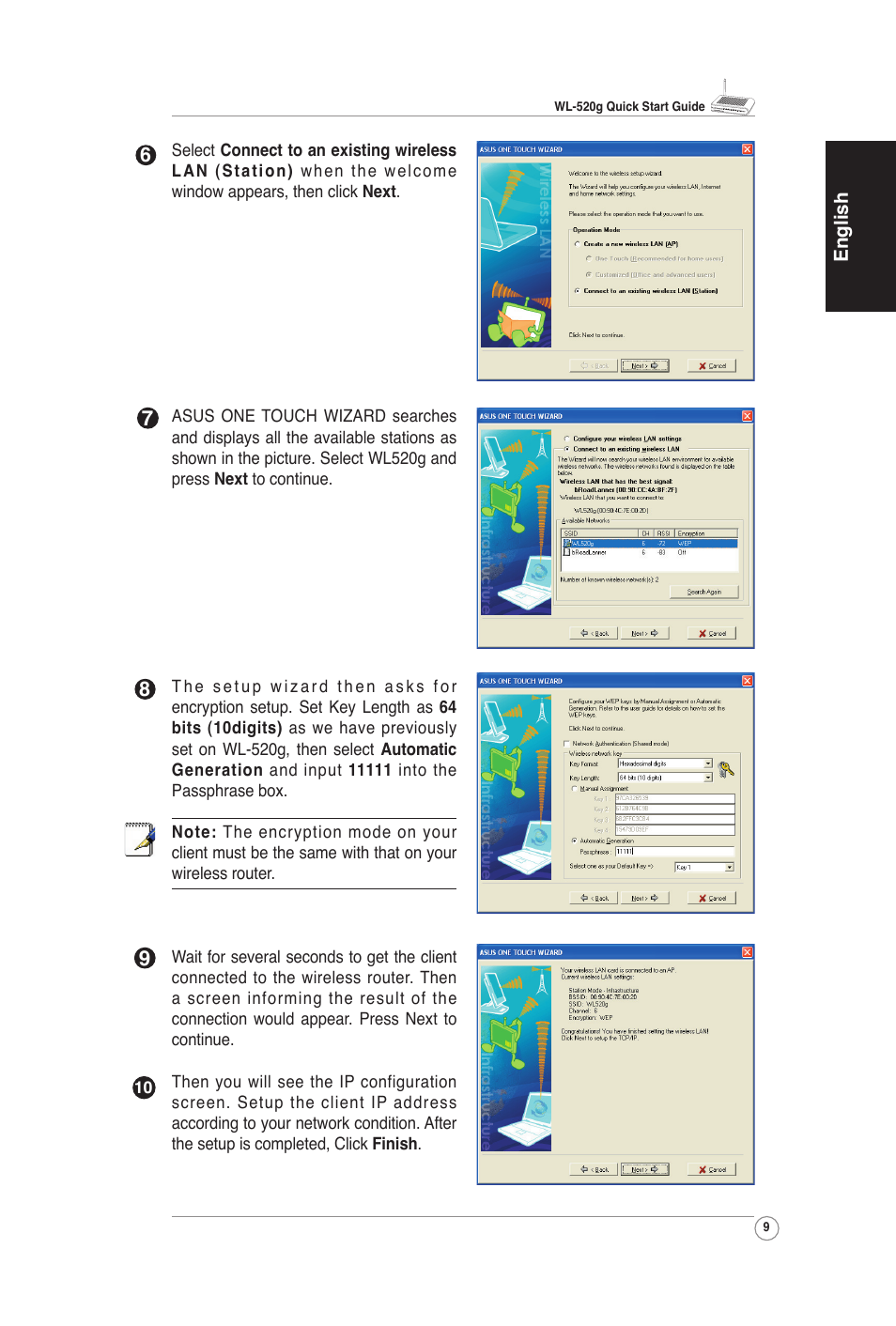 Asus WL-520G User Manual | Page 11 / 66