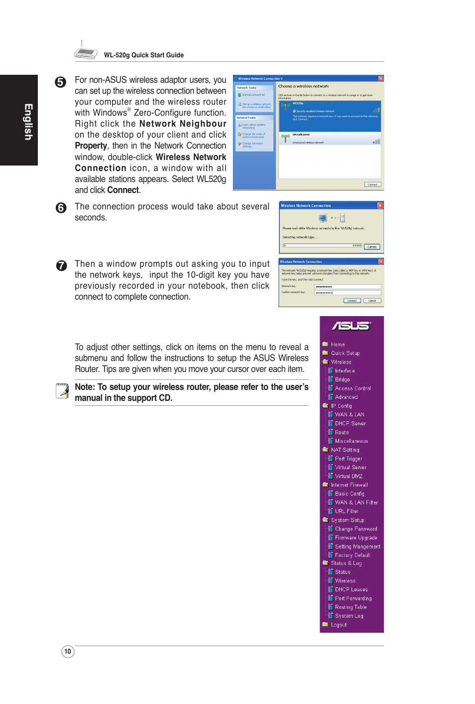 Asus WL-520G User Manual | Page 12 / 66