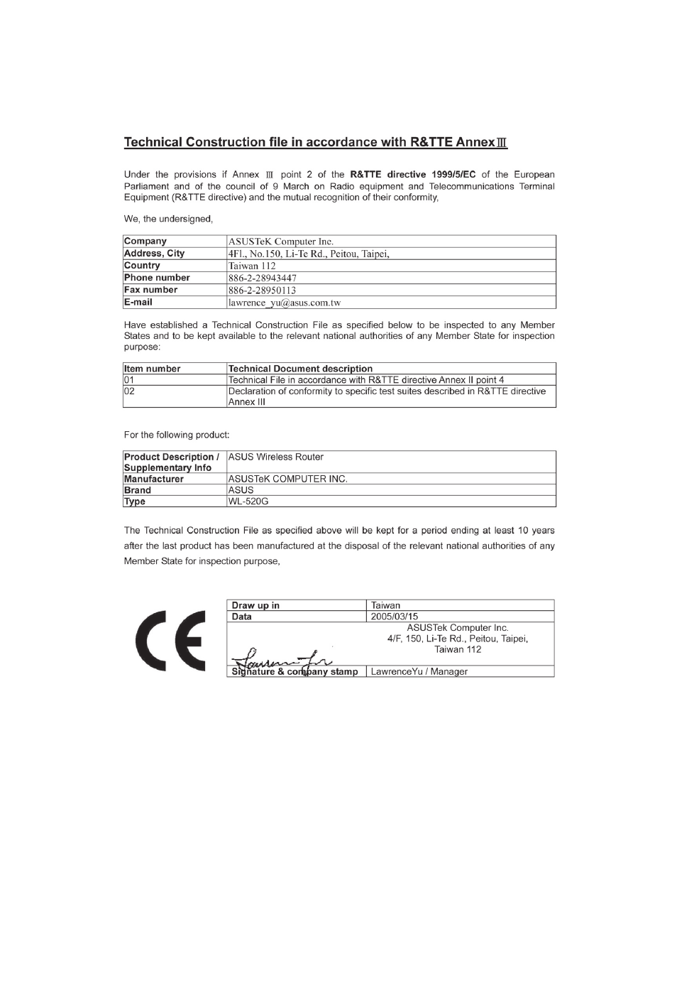 Asus WL-520G User Manual | Page 2 / 66