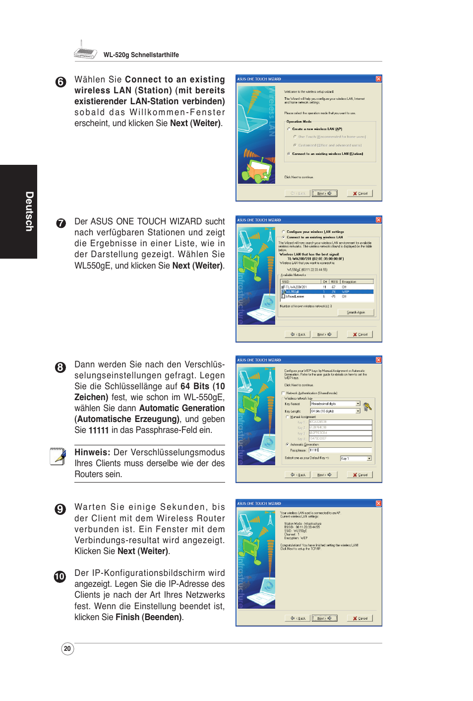 Asus WL-520G User Manual | Page 22 / 66