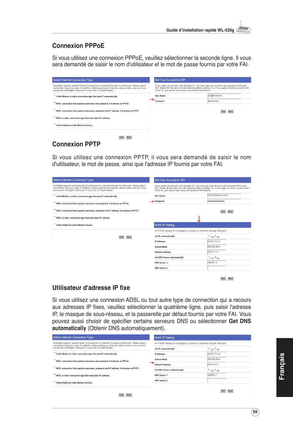 Asus WL-520G User Manual | Page 61 / 66