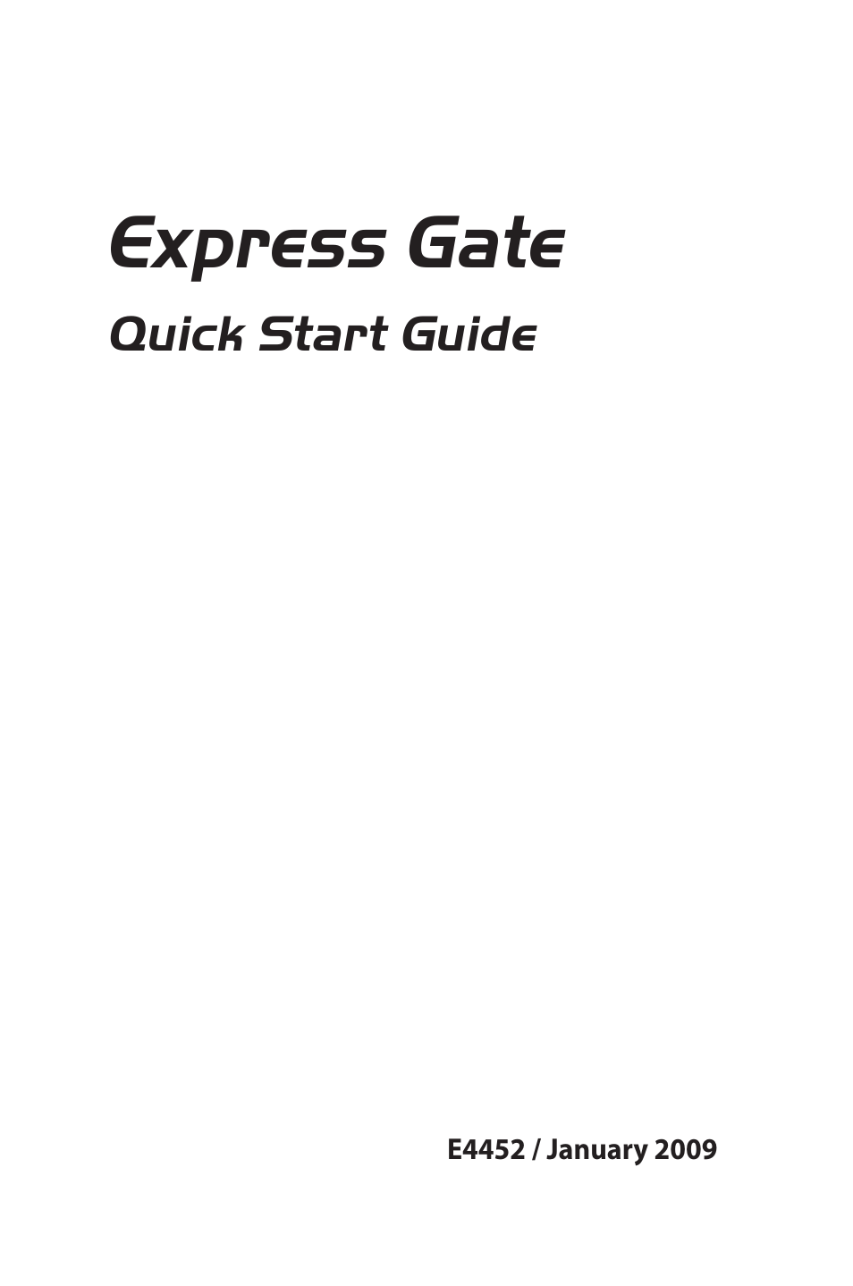 Asus Express Gate User Manual | 7 pages