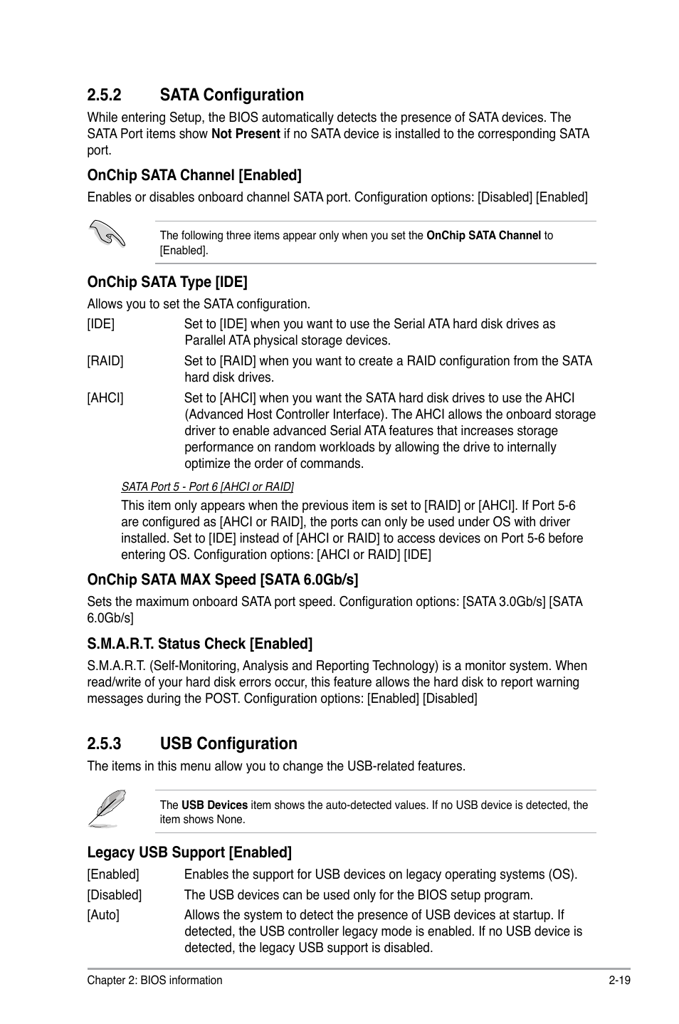 2 sata configuration, 3 usb configuration | Asus F1A75-V EVO User Manual | Page 61 / 72