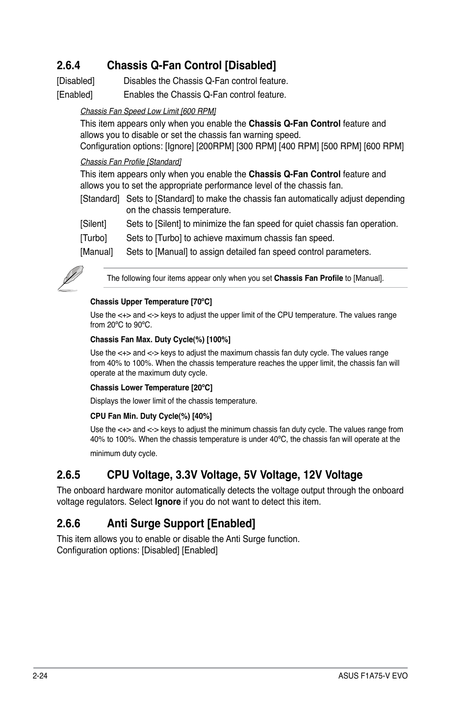 4 chassis q-fan control [disabled, 6 anti surge support [enabled | Asus F1A75-V EVO User Manual | Page 66 / 72