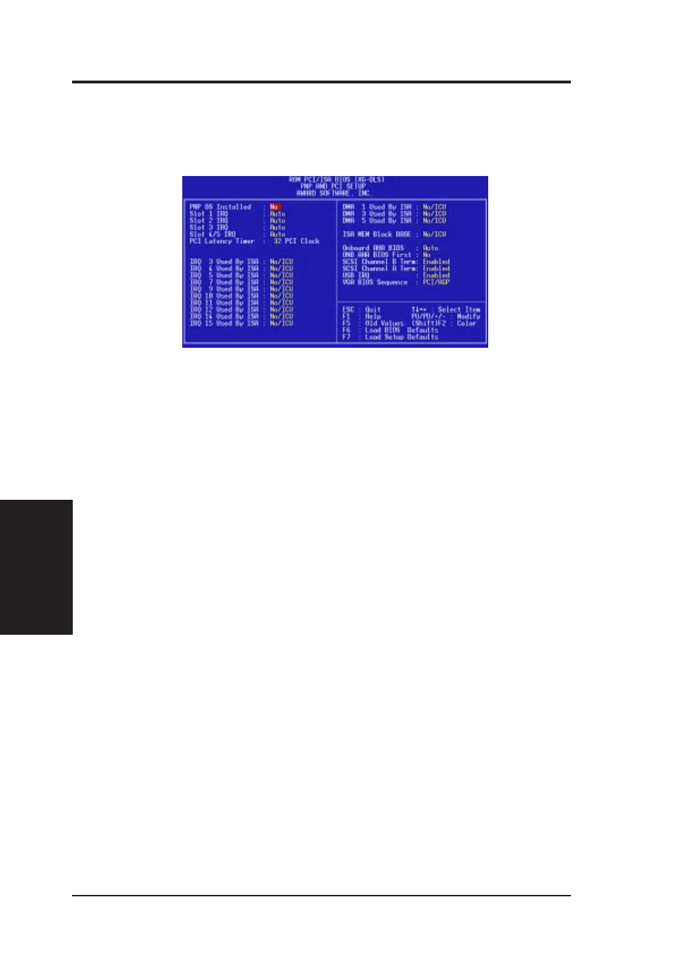 Iv. bios software, Pnp and pci setup | Asus XG-DLS User Manual | Page 34 / 40