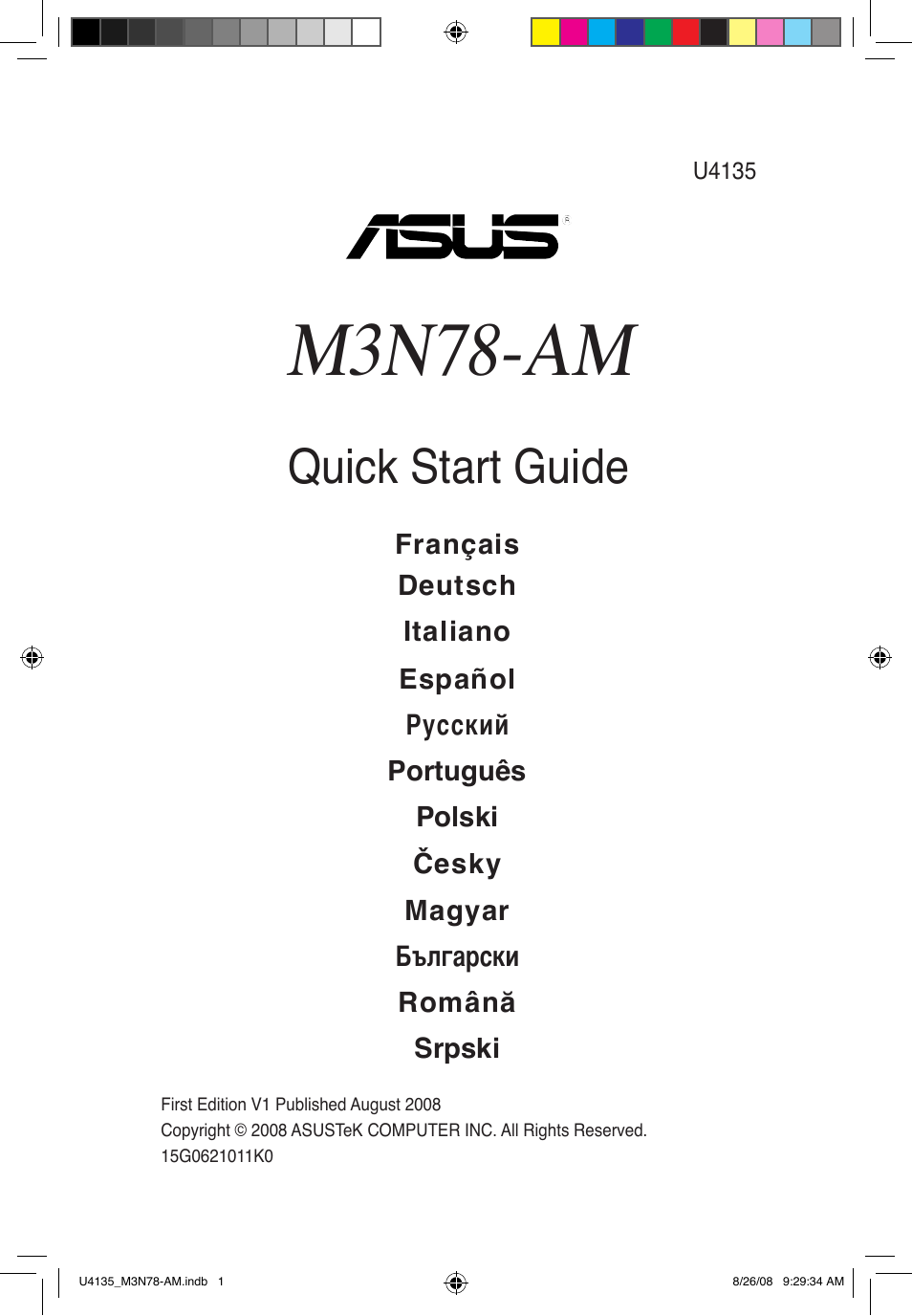 Asus M3N78-AM User Manual | 38 pages