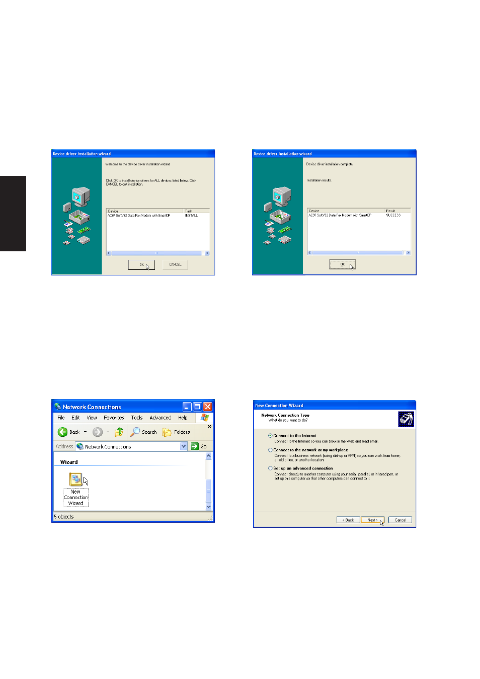 Modem configuration, Modem driver setup | Asus M5A User Manual | Page 40 / 86