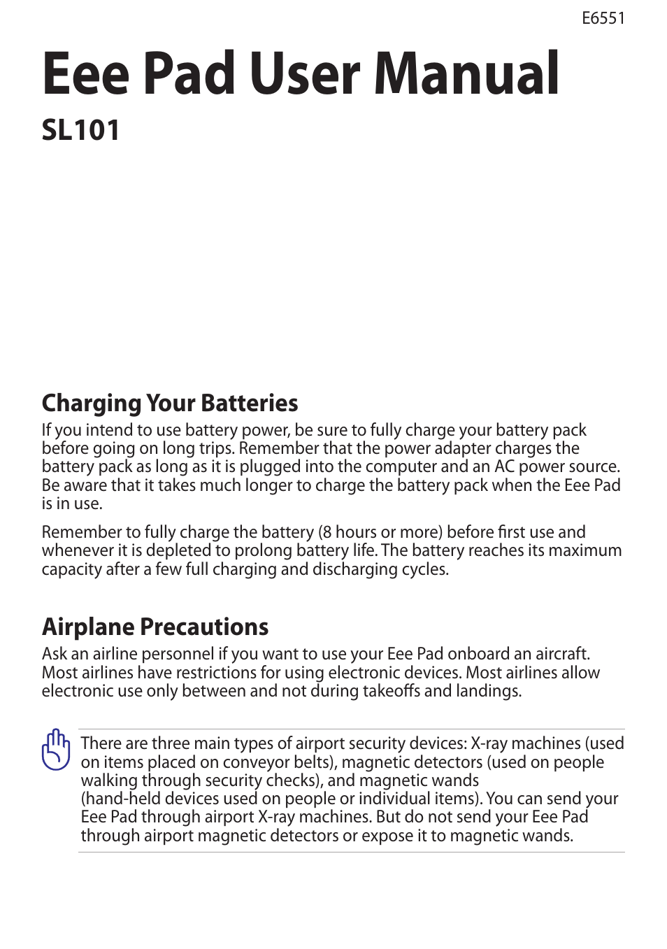 Asus Eee Pad Slider SL101 User Manual | 54 pages