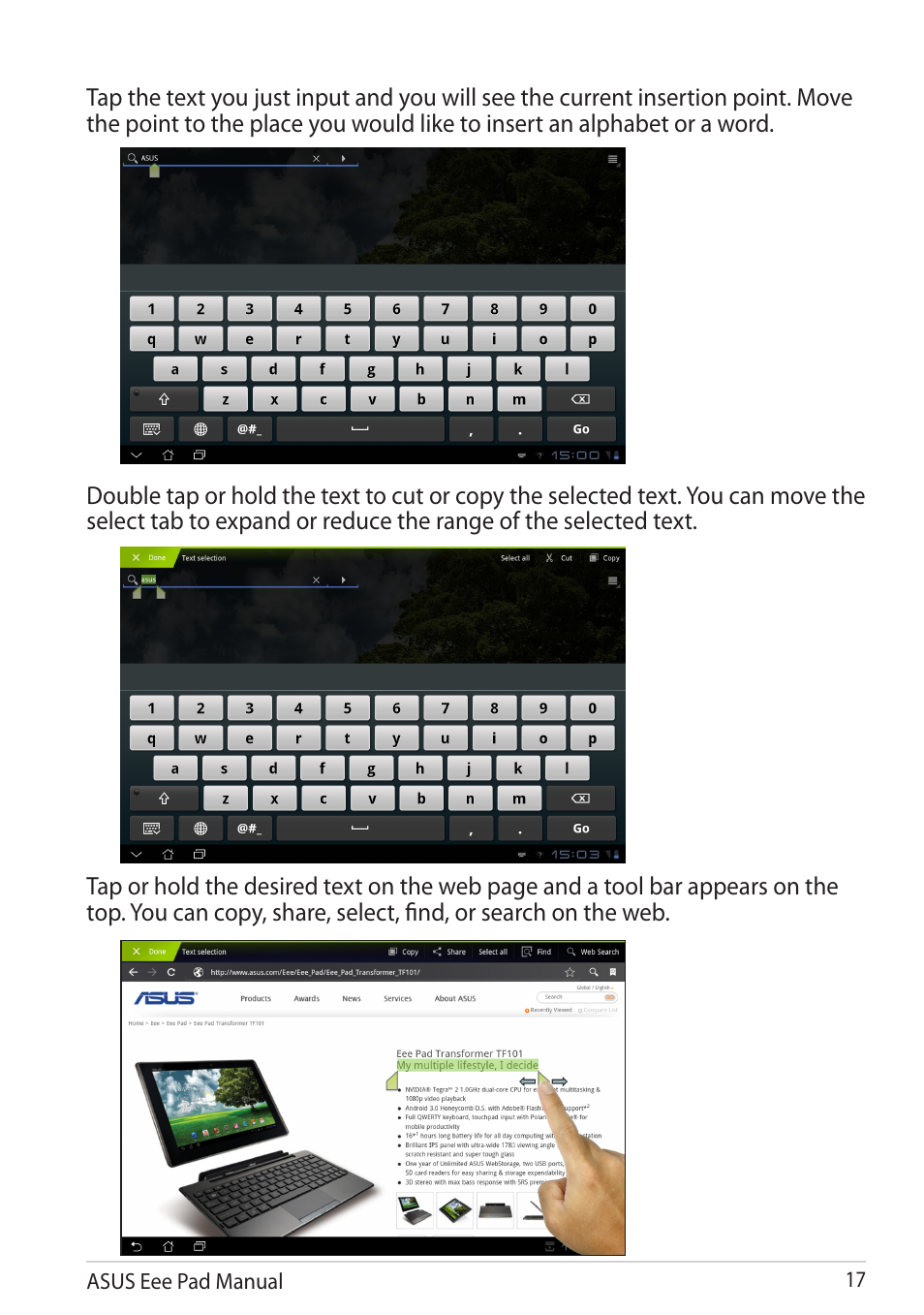 Asus Eee Pad Slider SL101 User Manual | Page 17 / 54