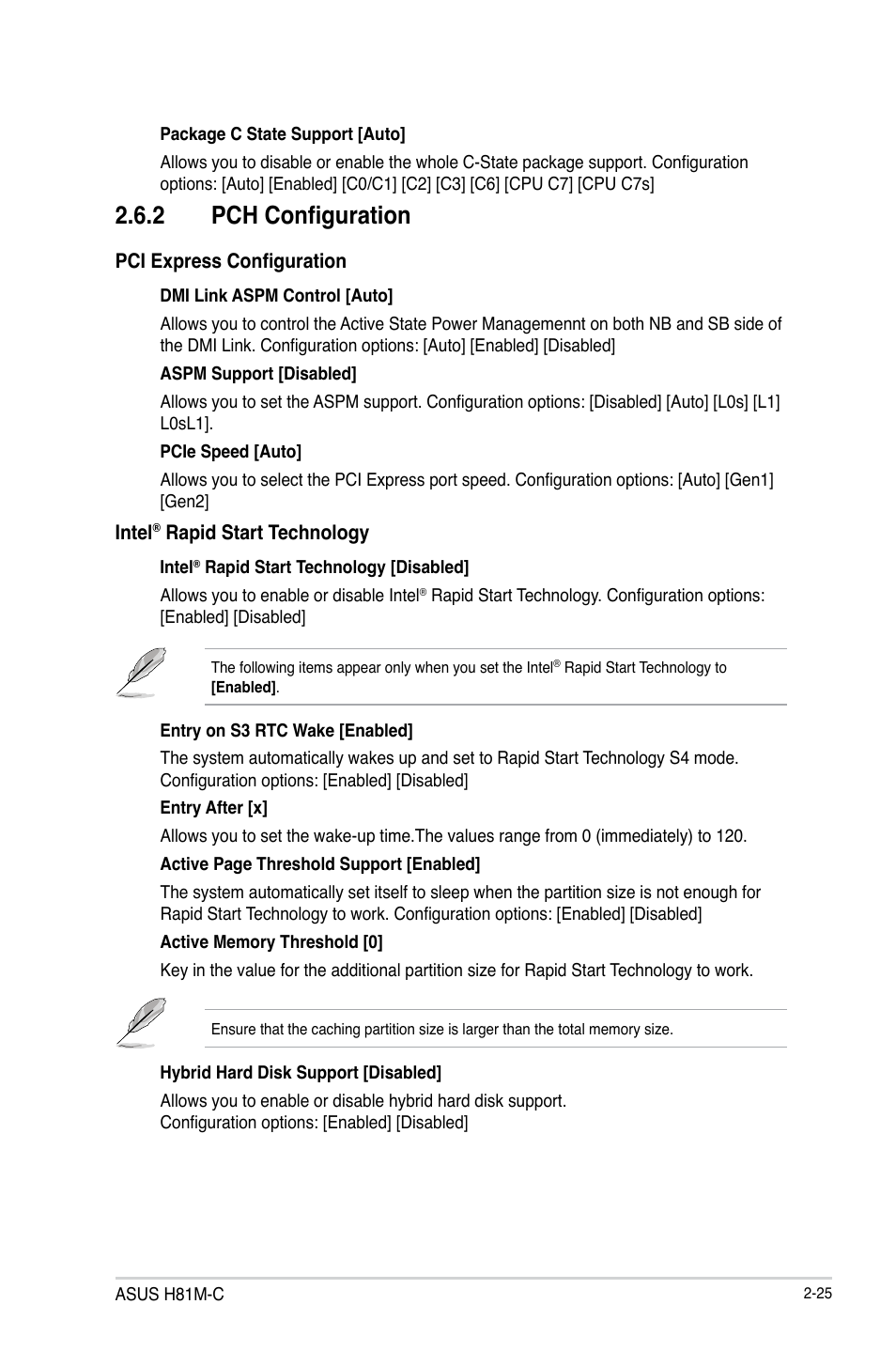 2 pch configuration | Asus H81M-C User Manual | Page 53 / 74