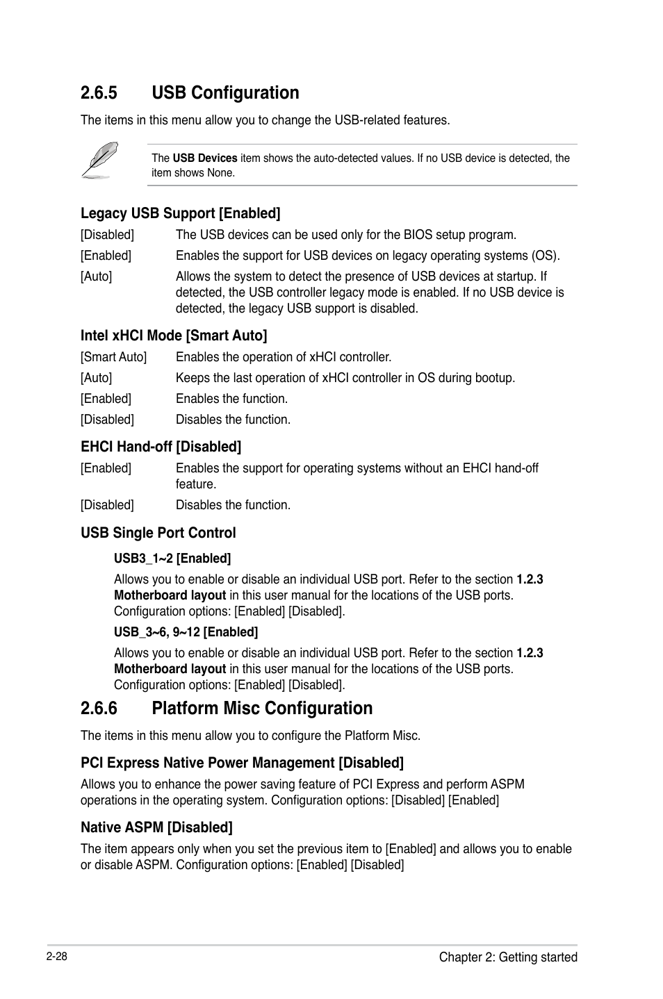 5 usb configuration, 6 platform misc configuration | Asus H81M-C User Manual | Page 56 / 74