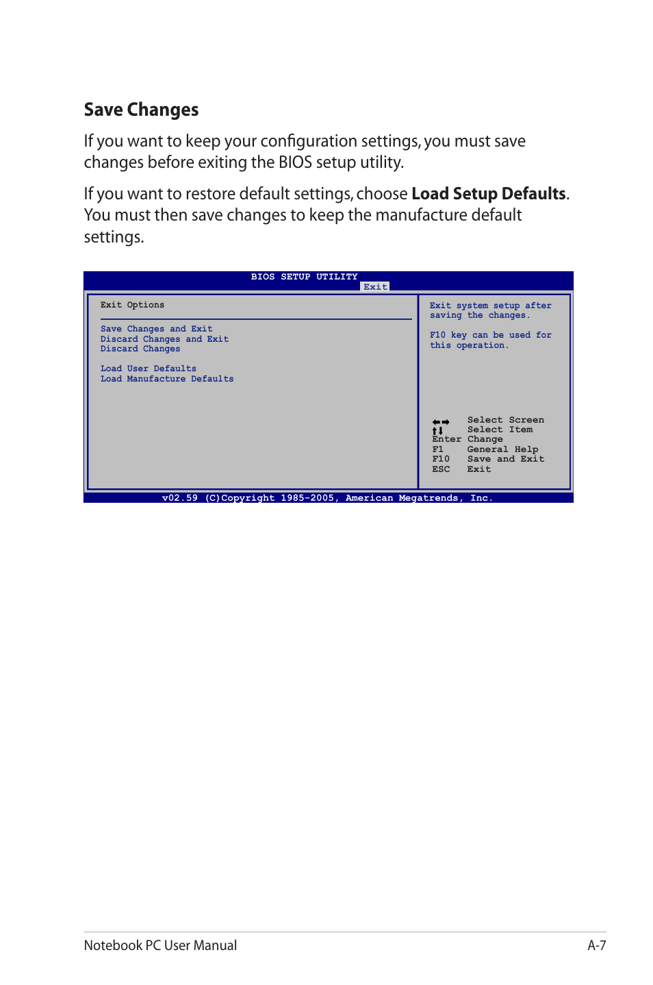 Save changes | Asus UL50VS User Manual | Page 75 / 106