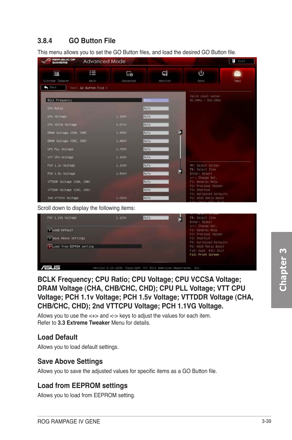 Go button file -39, Chapter 3 | Asus RAMPAGE IV GENE User Manual | Page 113 / 172