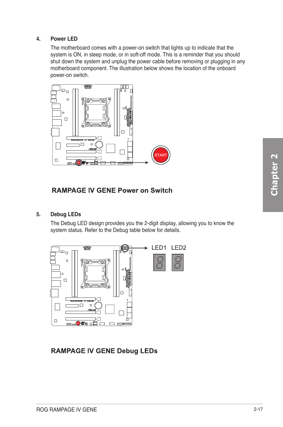 Chapter 2 | Asus RAMPAGE IV GENE User Manual | Page 43 / 172