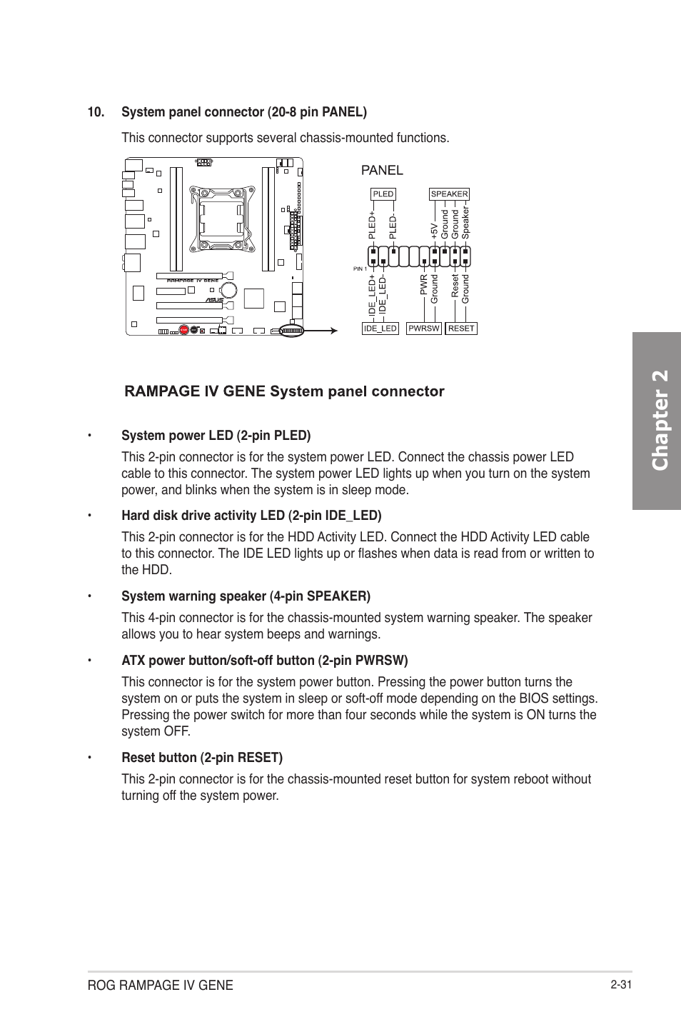 Chapter 2 | Asus RAMPAGE IV GENE User Manual | Page 57 / 172