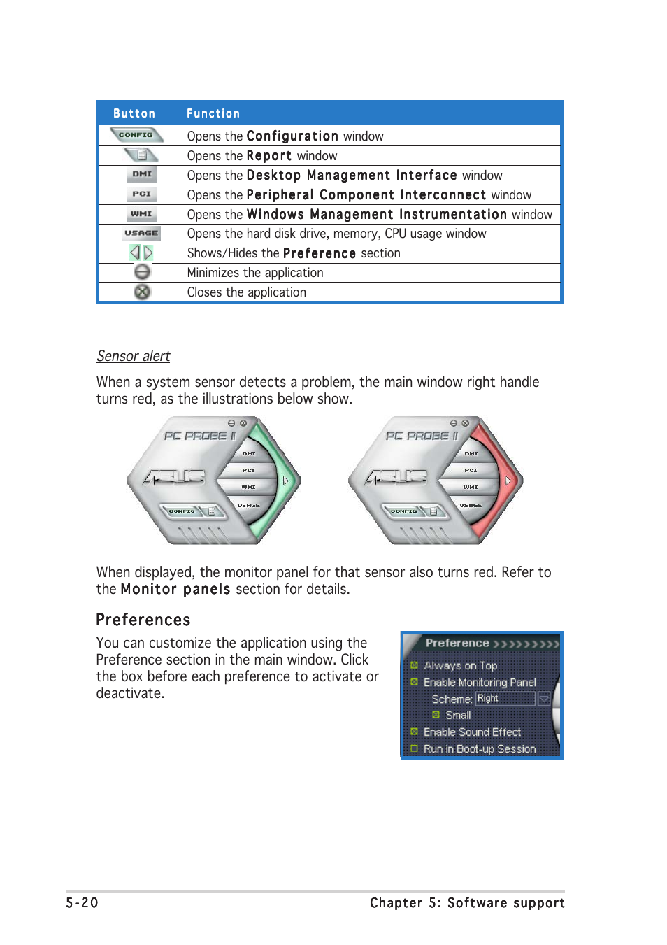 Preferences | Asus P5WDG2-WS User Manual | Page 136 / 160