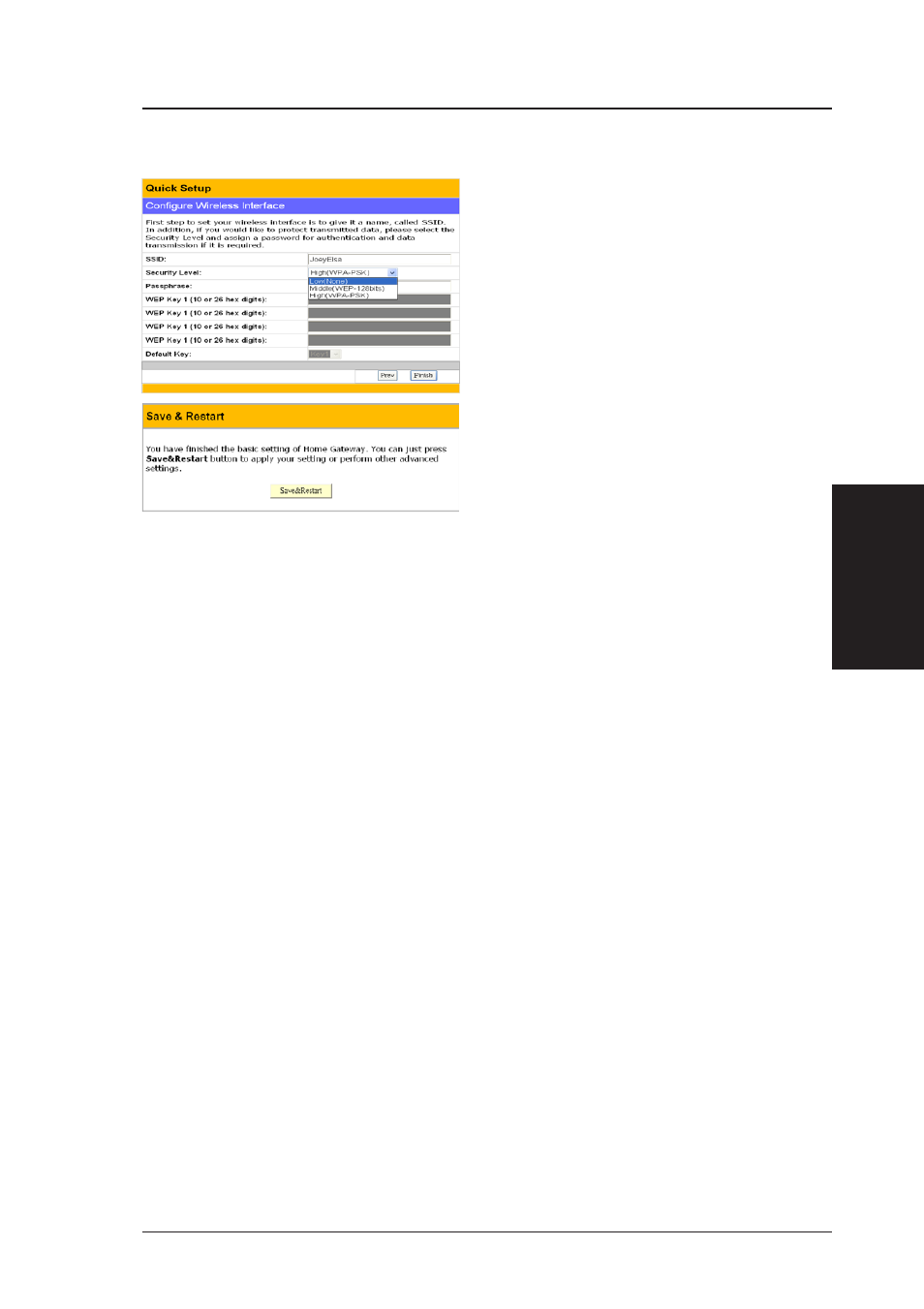 Home gateway mode (cont.), Chapter 3 - software configuration | Asus WL-300g User Manual | Page 39 / 77