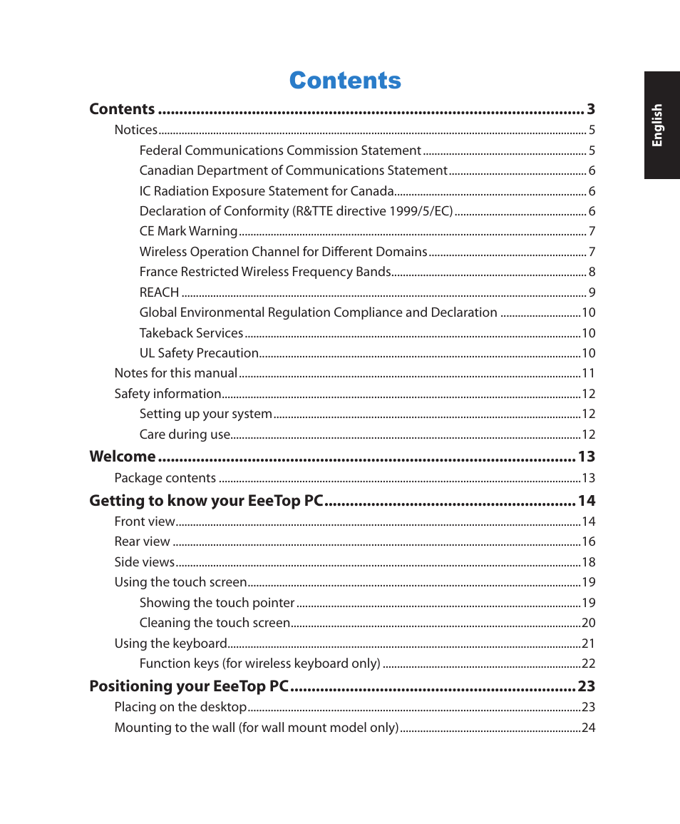 Asus ET2010PNT User Manual | Page 3 / 38