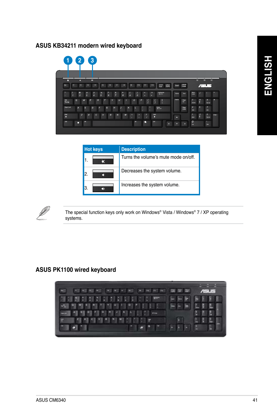 En g lis h en g li sh | Asus CM6340 User Manual | Page 43 / 212