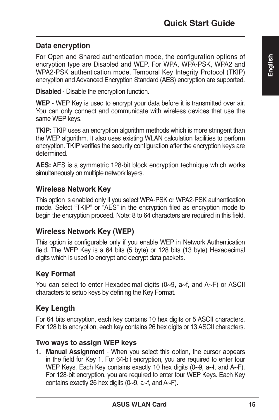 Quick start guide | Asus WL-106gM User Manual | Page 16 / 106