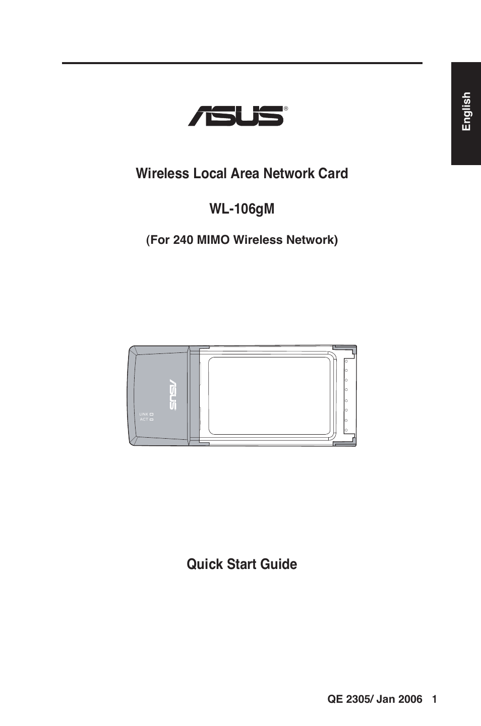 For 240 mimo wireless network) | Asus WL-106gM User Manual | Page 2 / 106