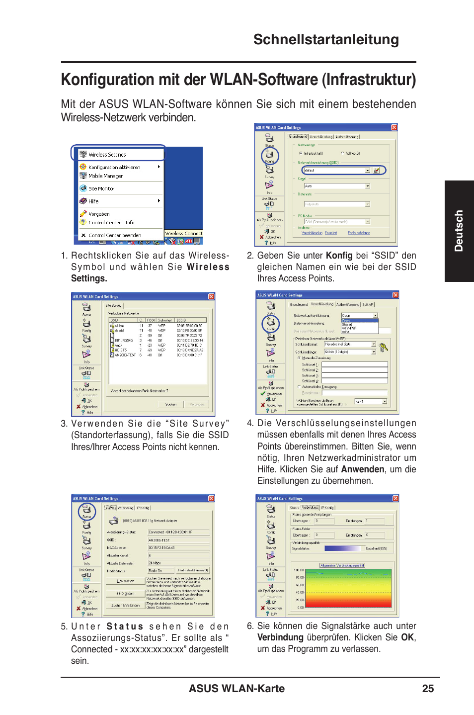 Schnellstartanleitung | Asus WL-106gM User Manual | Page 26 / 106