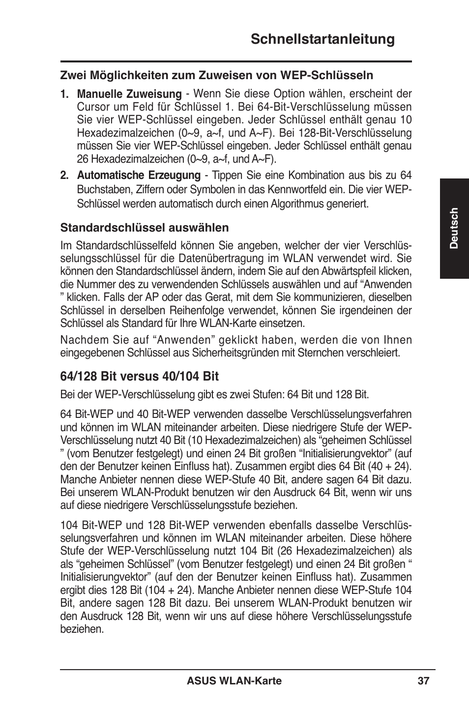 Schnellstartanleitung | Asus WL-106gM User Manual | Page 38 / 106