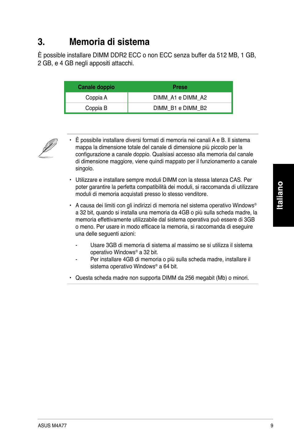 Asus M4A77 User Manual | Page 9 / 41