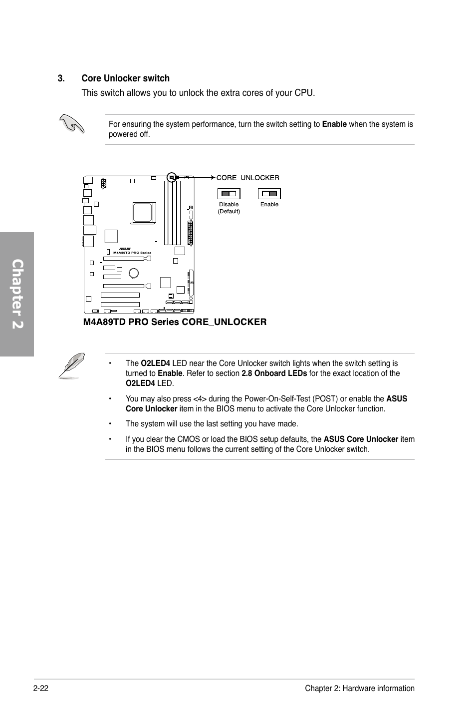 Chapter 2 | Asus M4A89TD PRO/USB3 User Manual | Page 40 / 120