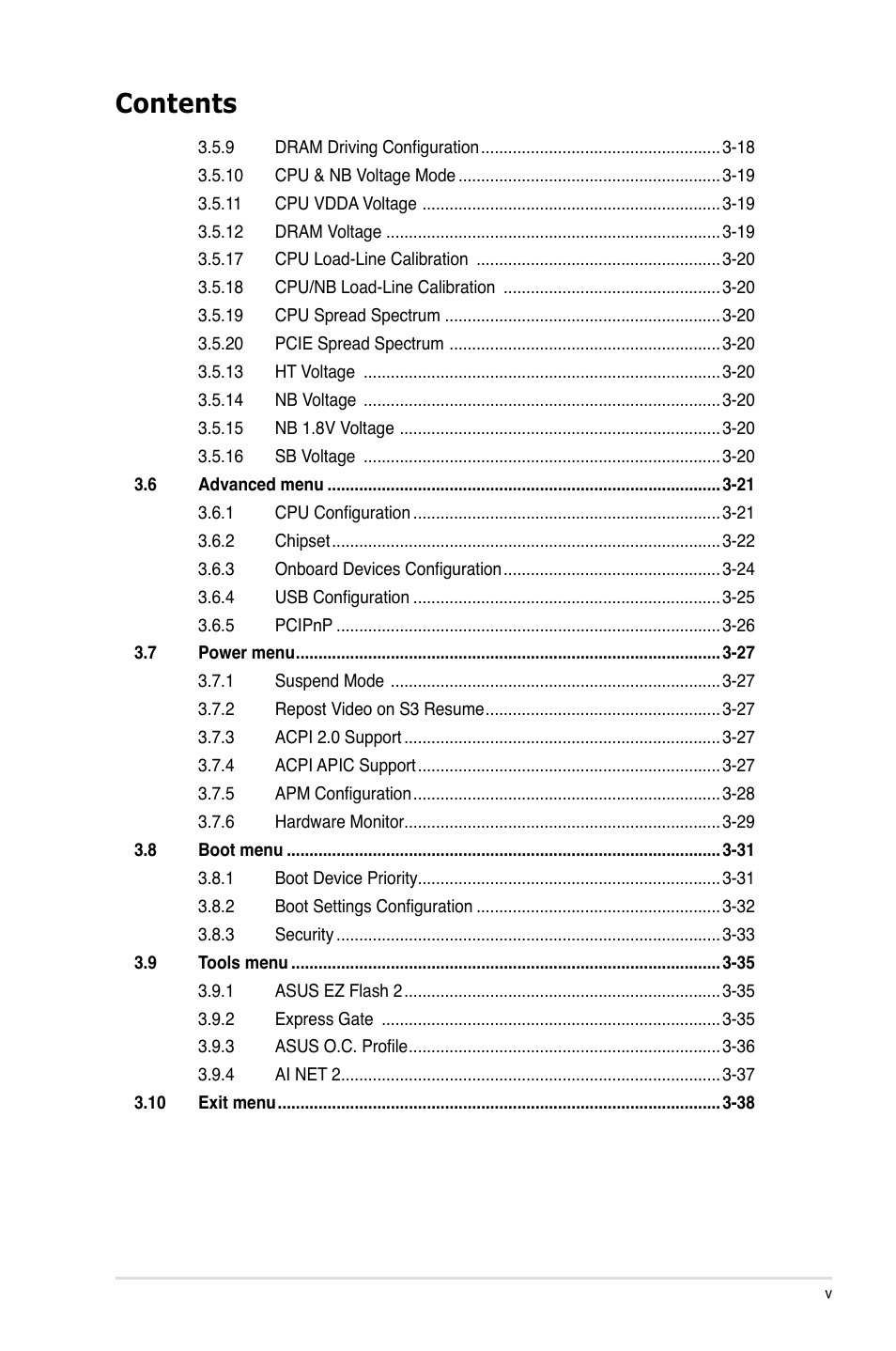 Asus M4A89TD PRO/USB3 User Manual | Page 5 / 120