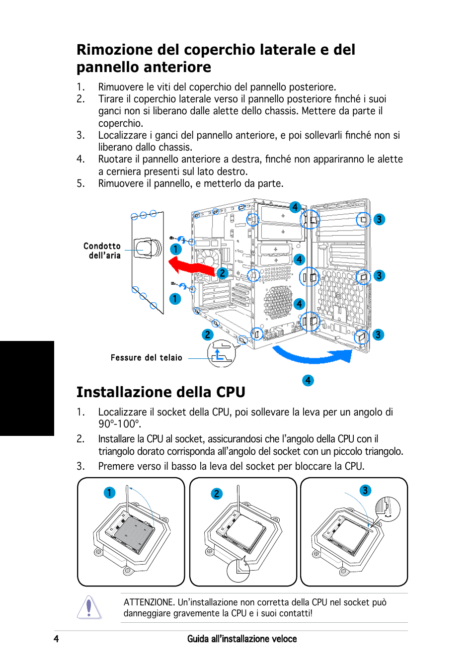 Installazione della cpu, Italiano | Asus V2-AH2 User Manual | Page 28 / 80