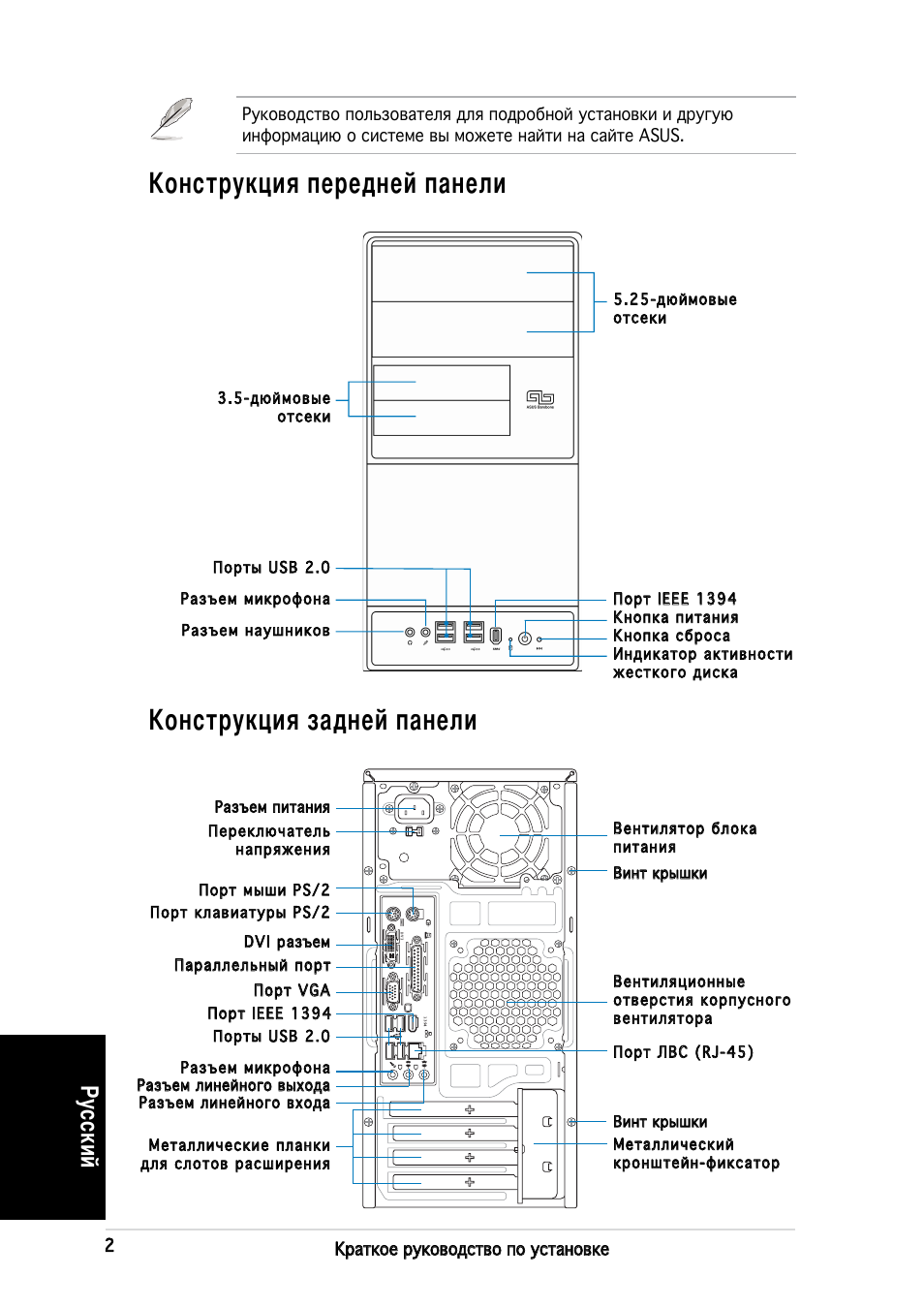 Русский | Asus V2-AH2 User Manual | Page 42 / 80