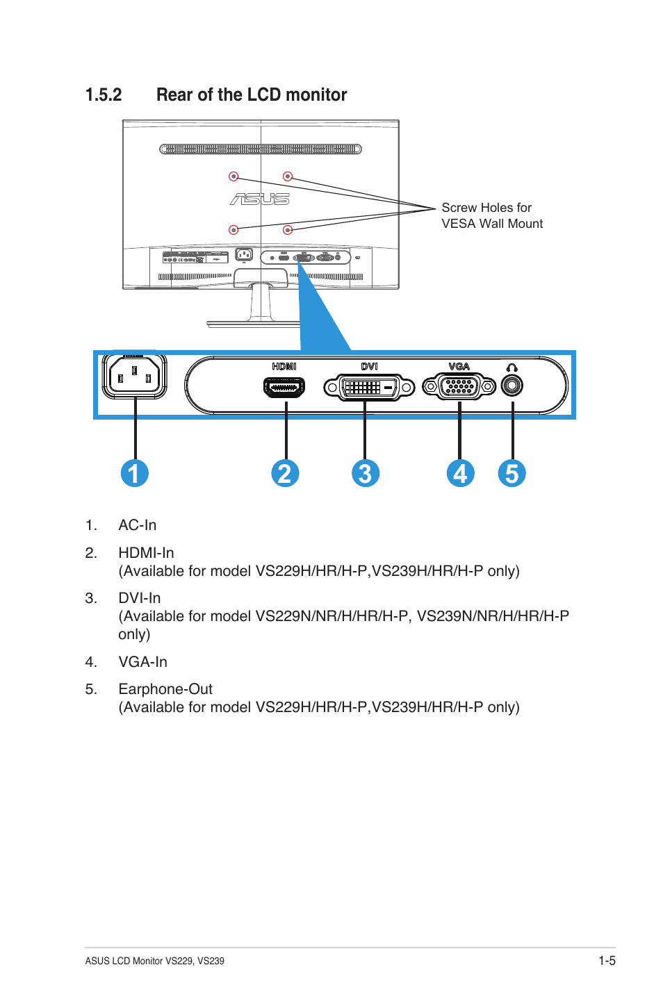 Asus VS239N User Manual | Page 11 / 25