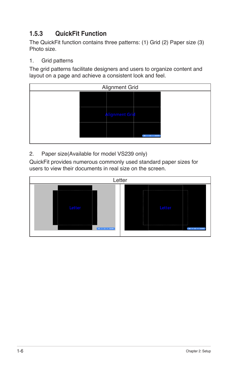 3 quickfit function | Asus VS239N User Manual | Page 12 / 25