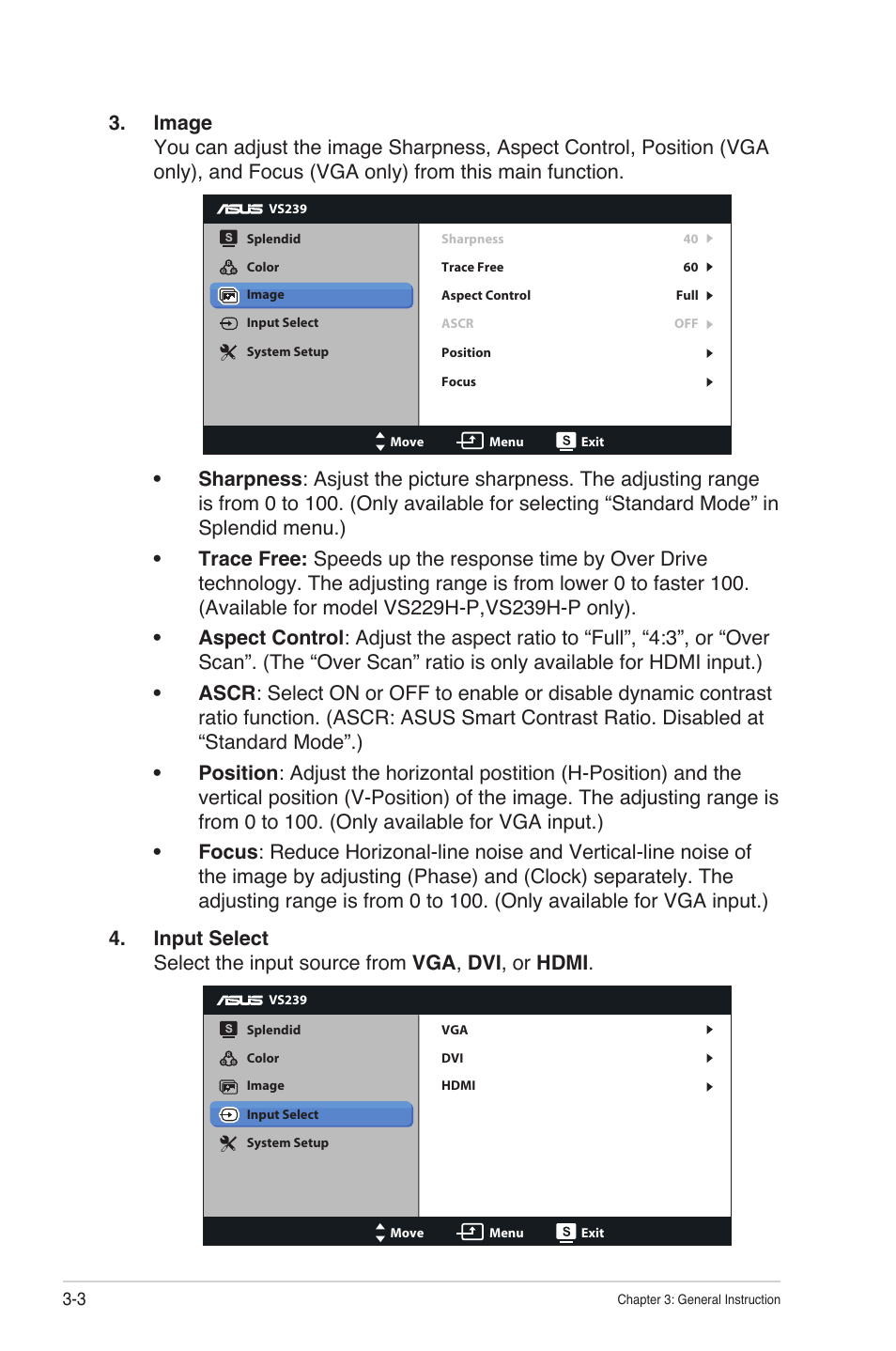 Asus VS239N User Manual | Page 18 / 25