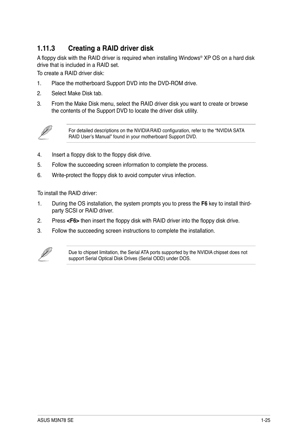 3 creating a raid driver disk | Asus M3N78 SE User Manual | Page 35 / 60