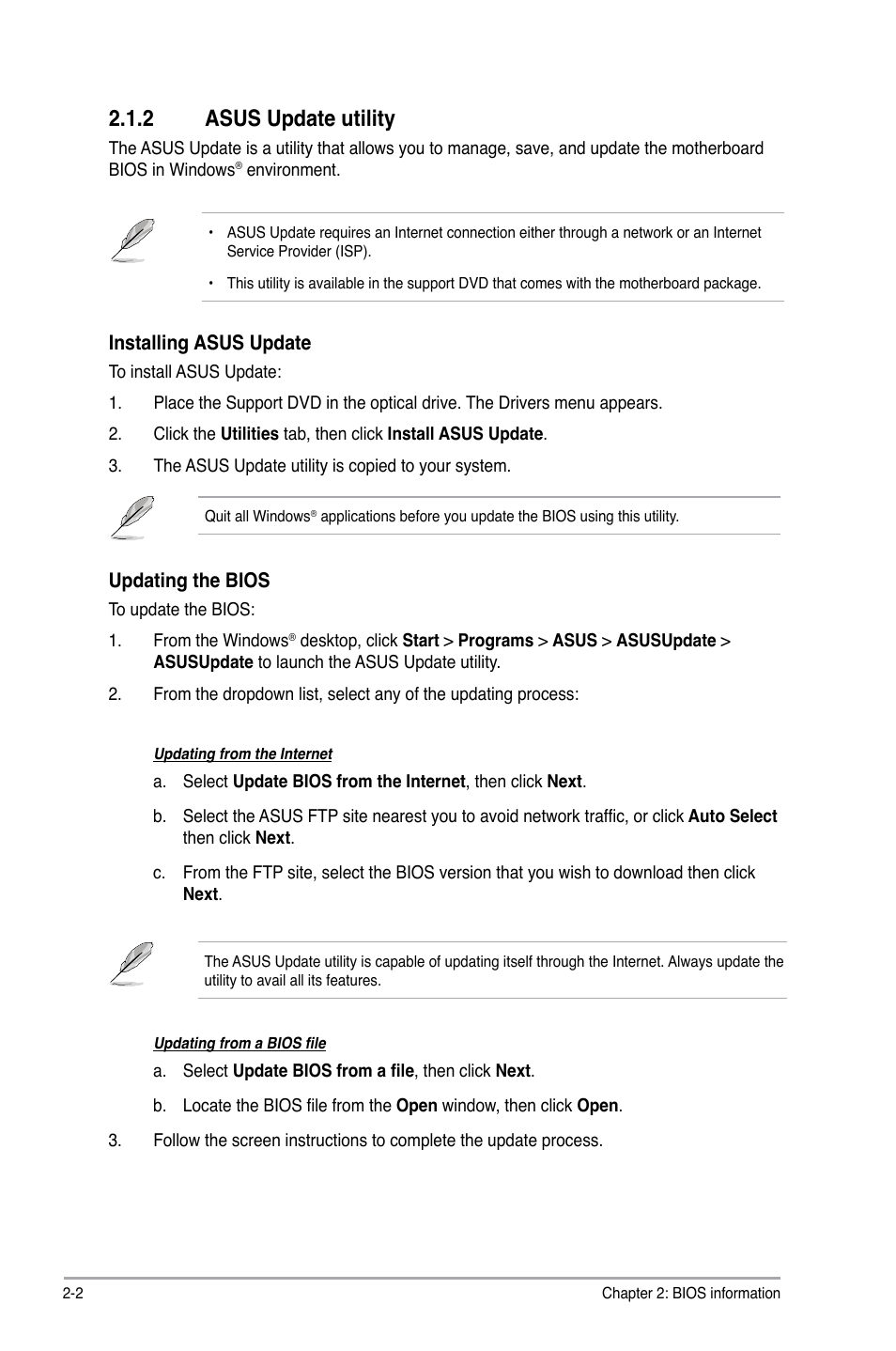 2 asus update utility | Asus M3N78 SE User Manual | Page 38 / 60