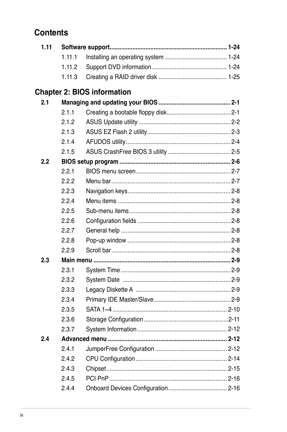 Asus M3N78 SE User Manual | Page 4 / 60