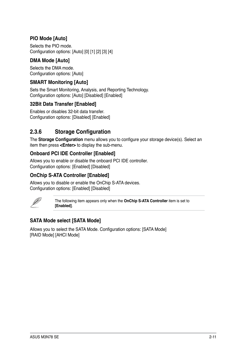 6 storage configuration | Asus M3N78 SE User Manual | Page 47 / 60