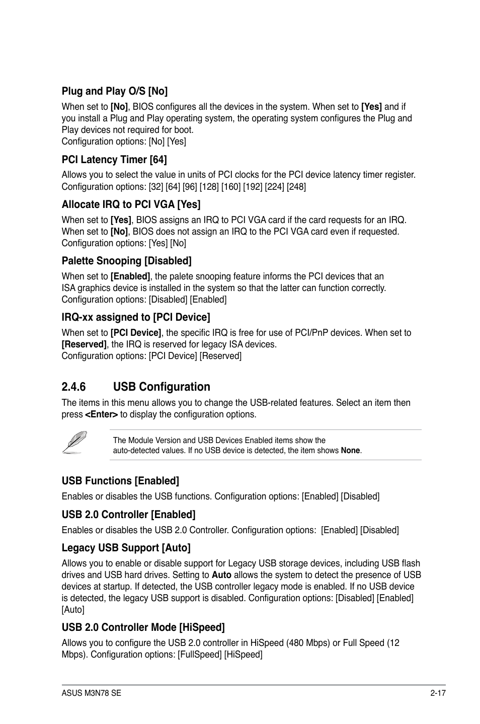 6 usb configuration | Asus M3N78 SE User Manual | Page 53 / 60