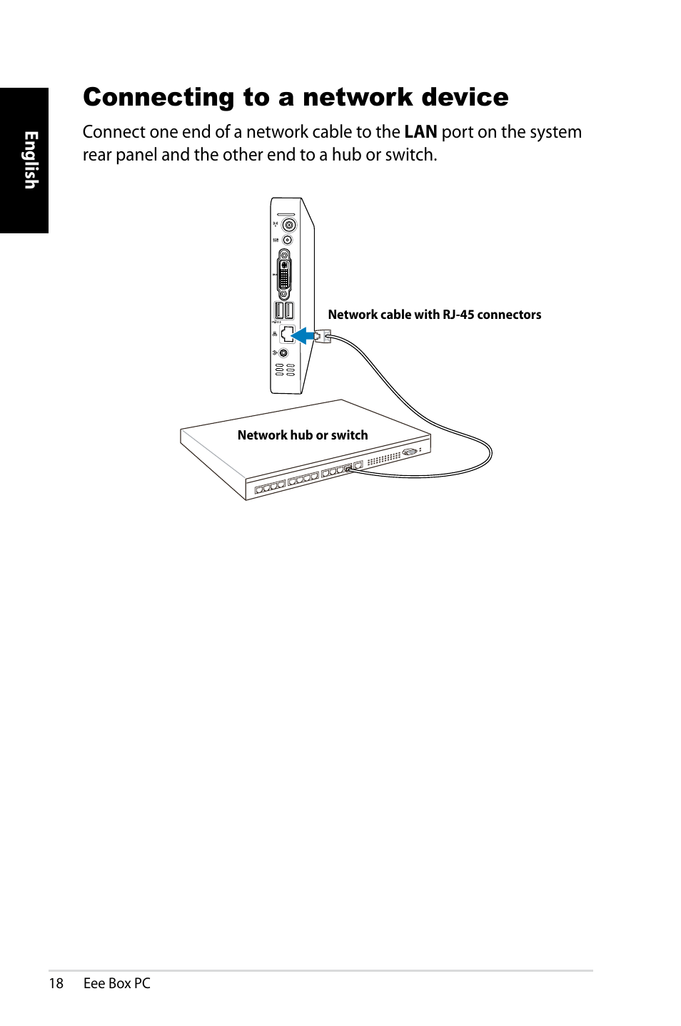 Connecting to a network device | Asus B203 User Manual | Page 18 / 28