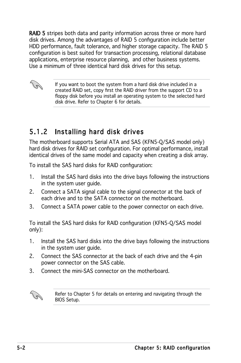 2 installing hard disk drives | Asus KFN5-Q/SAS User Manual | Page 109 / 175