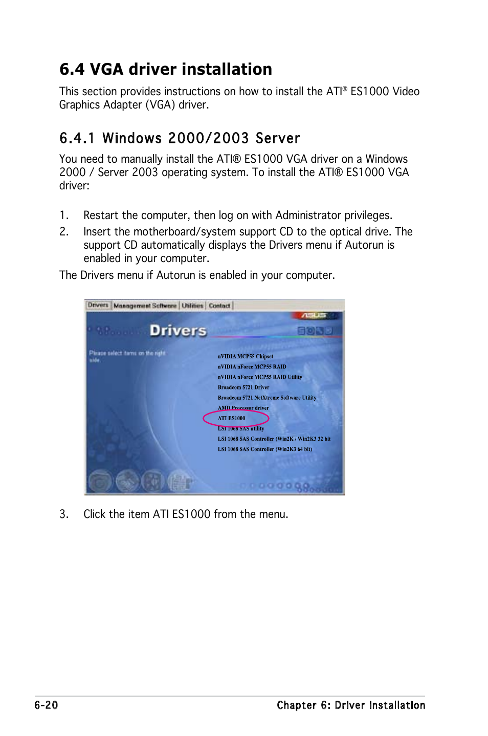 4 vga driver installation | Asus KFN5-Q/SAS User Manual | Page 163 / 175