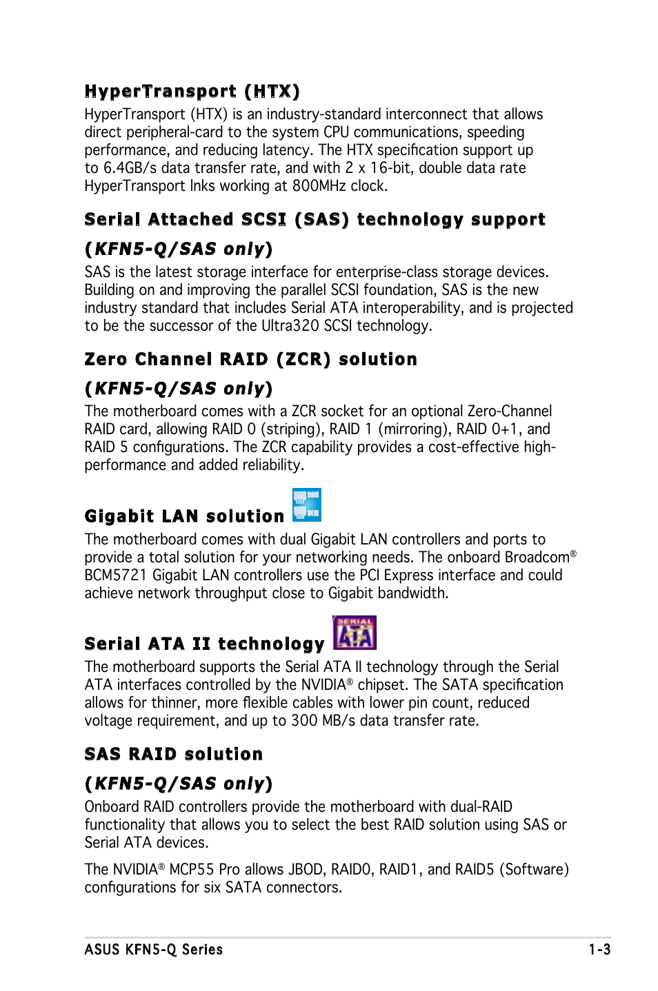 Asus KFN5-Q/SAS User Manual | Page 18 / 175