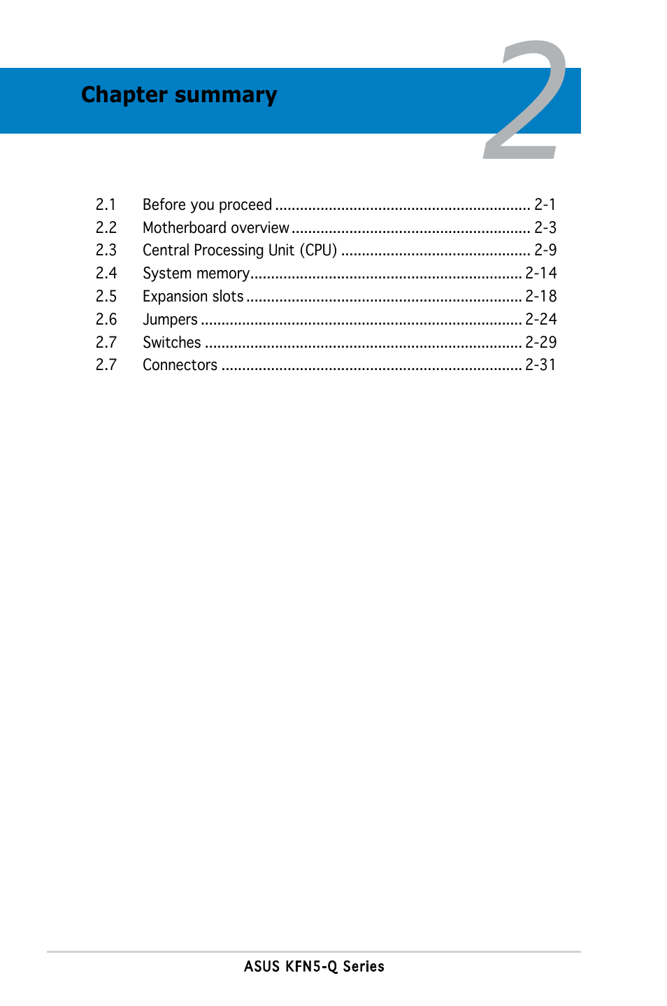 Asus KFN5-Q/SAS User Manual | Page 21 / 175