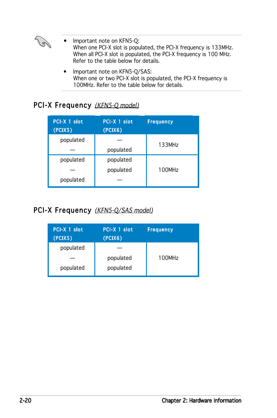 Pci-x frequency | Asus KFN5-Q/SAS User Manual | Page 41 / 175