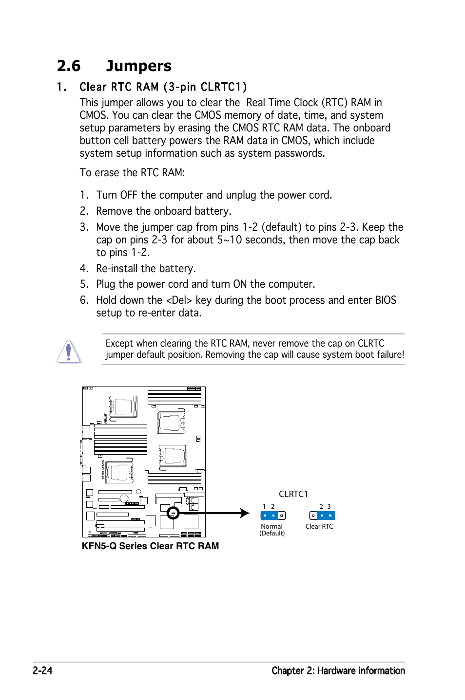 6 jumpers | Asus KFN5-Q/SAS User Manual | Page 45 / 175