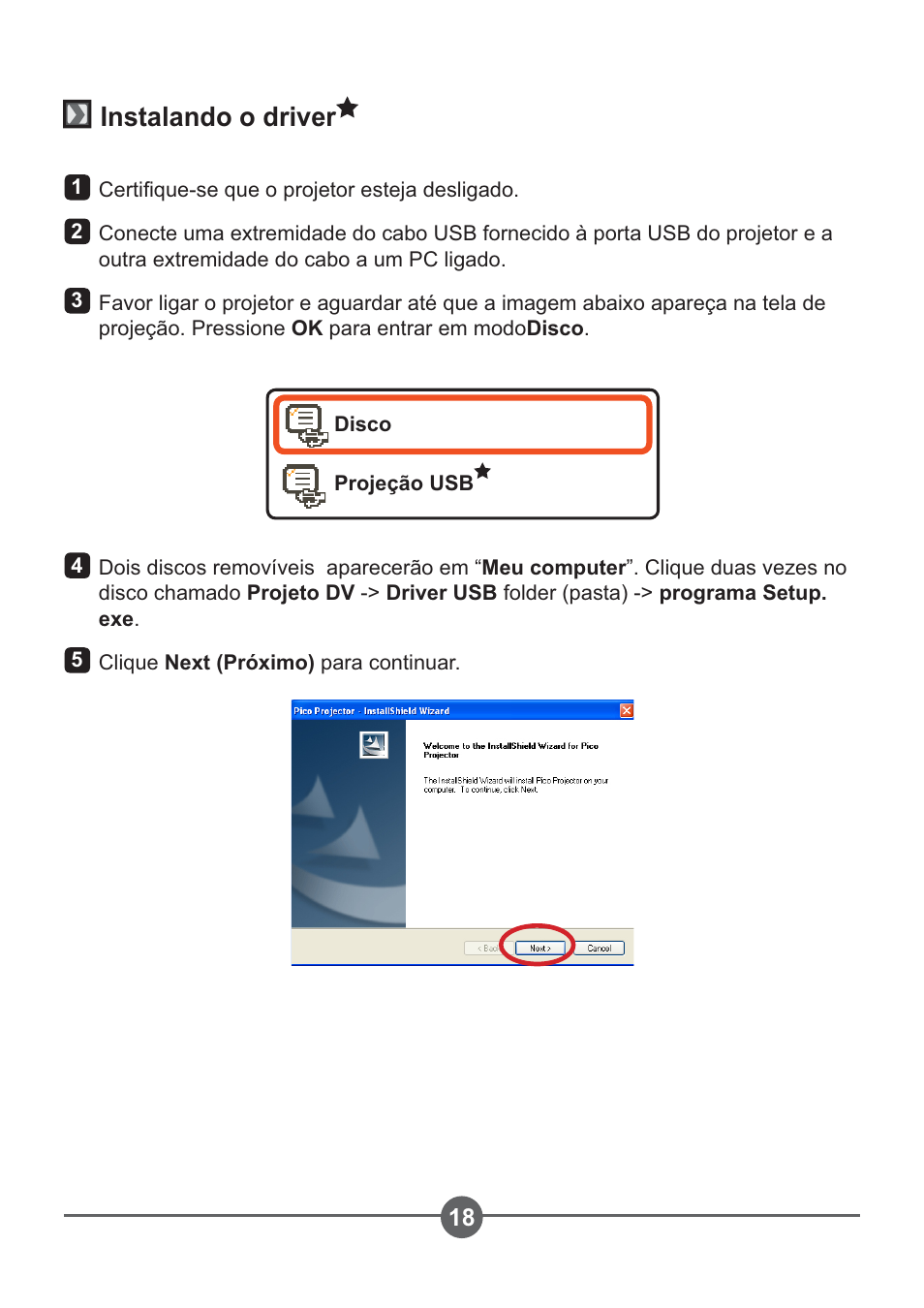 Instalando o driver | AIPTEK PocketCinema Z20 User Manual | Page 238 / 380