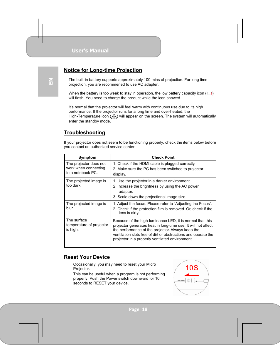 AIPTEK PocketCinema V60 User Manual | Page 18 / 79